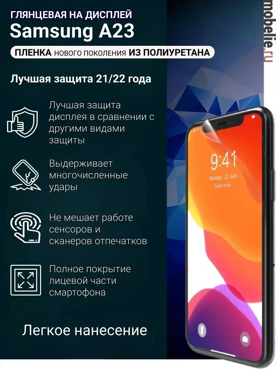 TPU пленка Samsung A23 Глянцевая удаление 74406956 купить за 237 ₽ в  интернет-магазине Wildberries