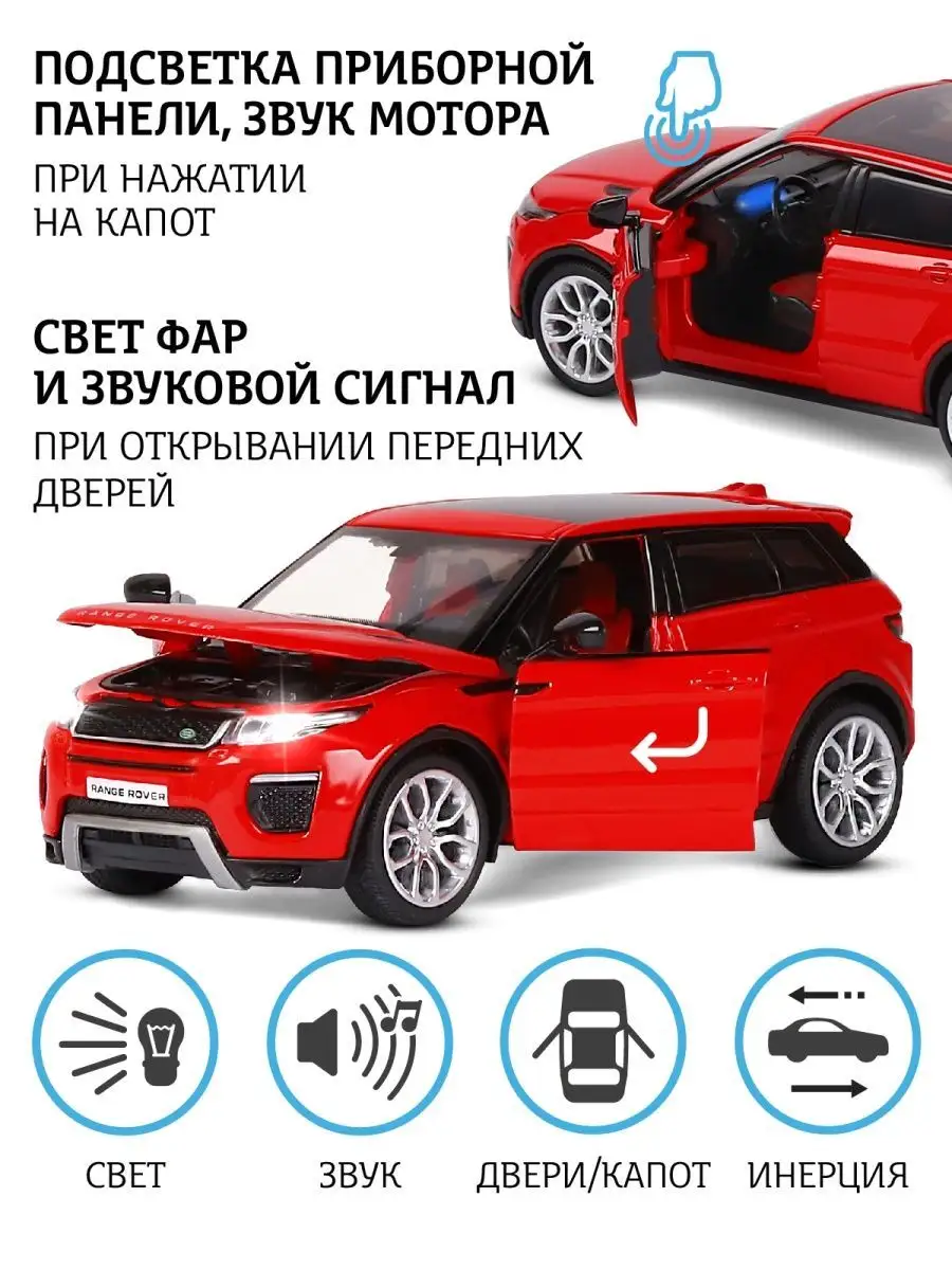 Машинка металлическая игрушка детская Range Rover Evoque HSE АВТОПАНОРАМА  74450567 купить за 777 ₽ в интернет-магазине Wildberries