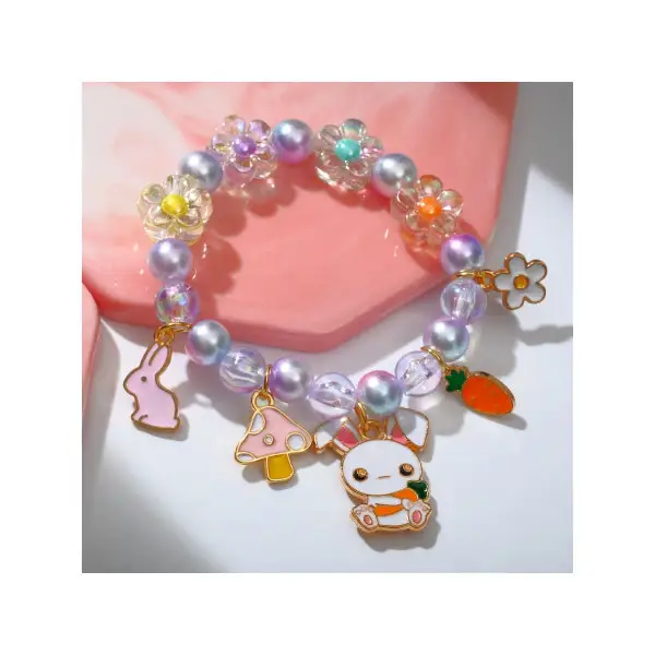 Браслет детский зайчик с морковкой