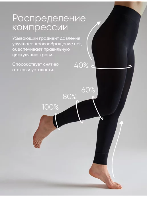 FILOROSSO Компрессионные лосины 1 класс 80 den, черный, фото 3