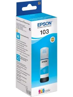 Емкость с чернилами 103, голубая, для принтера (C13T00S24A) Epson 74494276 купить за 1 404 ₽ в интернет-магазине Wildberries