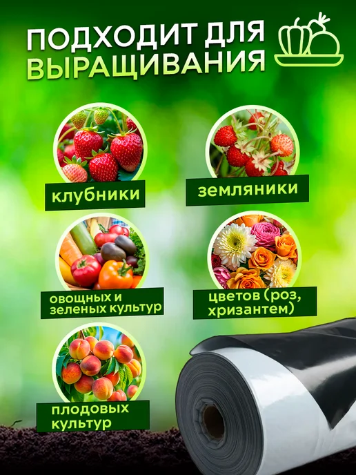 Пленка мульчирующая. Светлица грунт Светлица-Грунт черно-белая 60мкм 1,2х30м, 30 м, фото 2