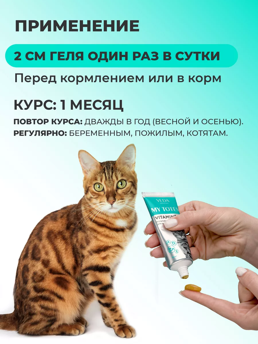 Витамины для кошек и котов, гель VITAMINS MY TOTEM, 75 мл VEDA 74504904  купить за 536 ₽ в интернет-магазине Wildberries