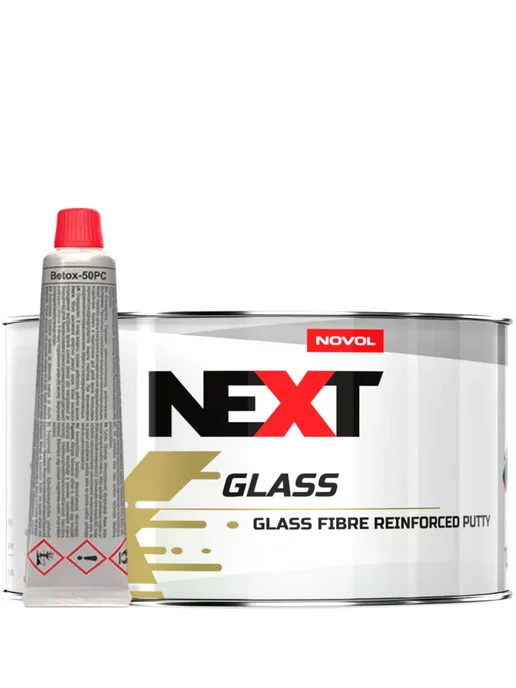 NOVOL Шпатлевка Next Glass, со стекловолокном, 1 кг, 1,8 кг, фото 5