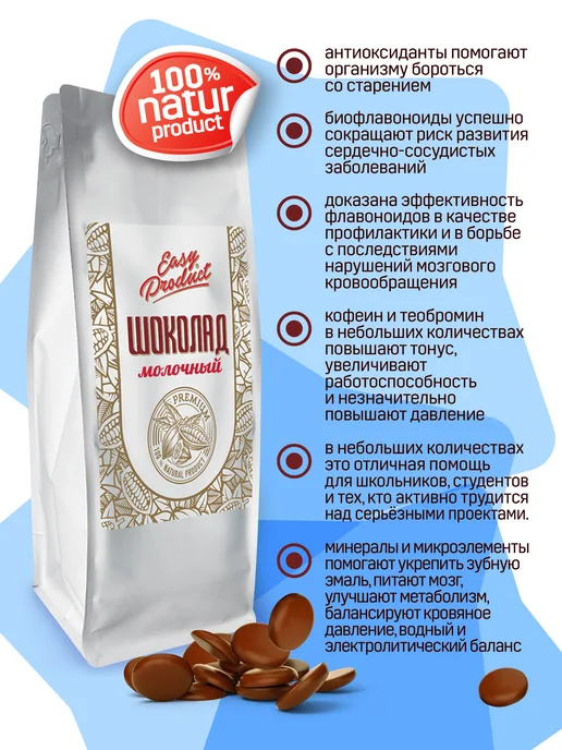 Easy Product Company Шоколад кондитерский молочный 35% 1 кг, 1 кг, фото 4
