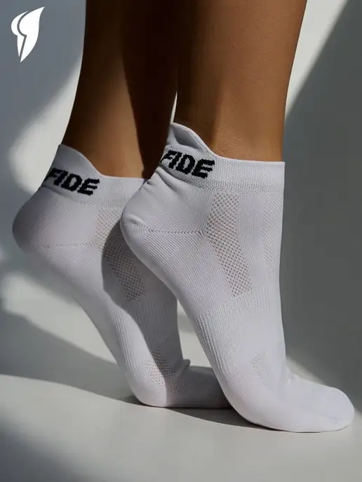Bona Fide Носки спортивные короткие для фитнеса, набор 3 пары, белый, фото 8