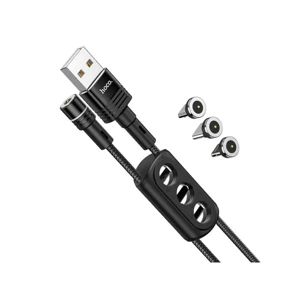 Кабель 3-в-1 USB — Lightning/microUSB/Type-C ,2.4 А, 1.2 м