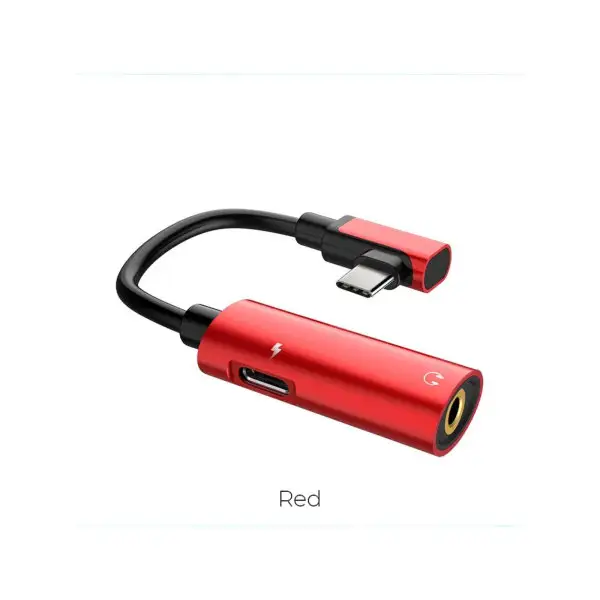 Переходник Type-C на Jack 3.5 + Type-C, 2 в 1, 1.5 Ак