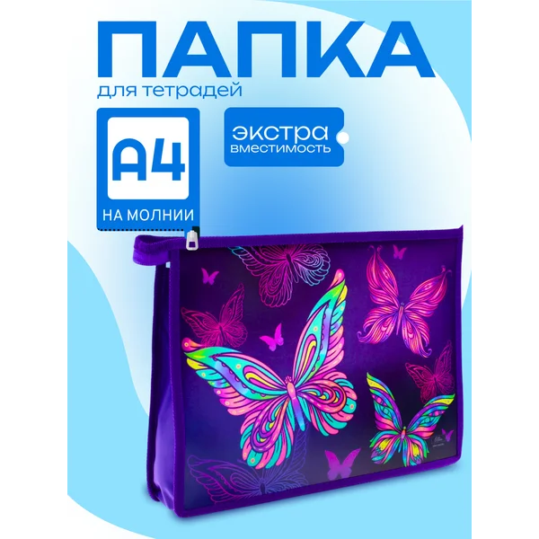 Папка школьная для тетрадей А4, пластиковая
