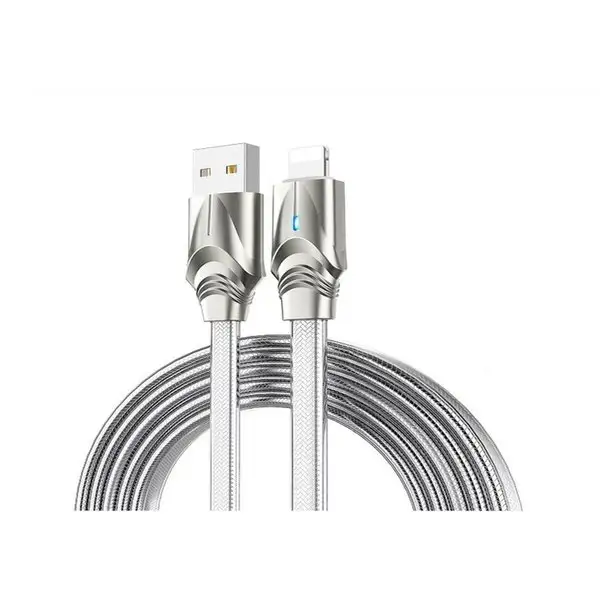 Кабель USB-Lightning, 2.4 А, 1.2 м, металл