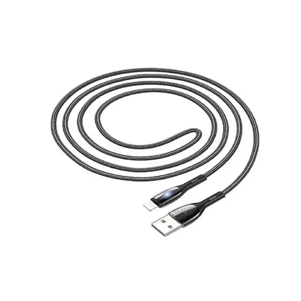 Кабель USB-Lightning, 2.4А, 1.2м, индикатор, ткань
