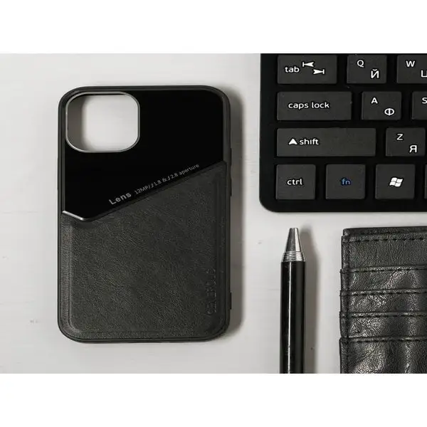 Чехол на iphone 12 mini, MagSafe, стекло/кожа