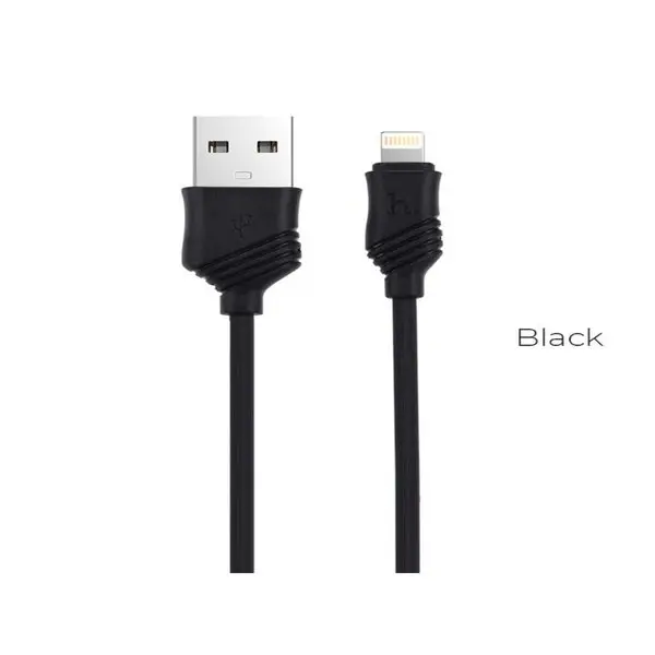 Кабель Lightning-USB, 2.4А, 1м, PVC, плоский