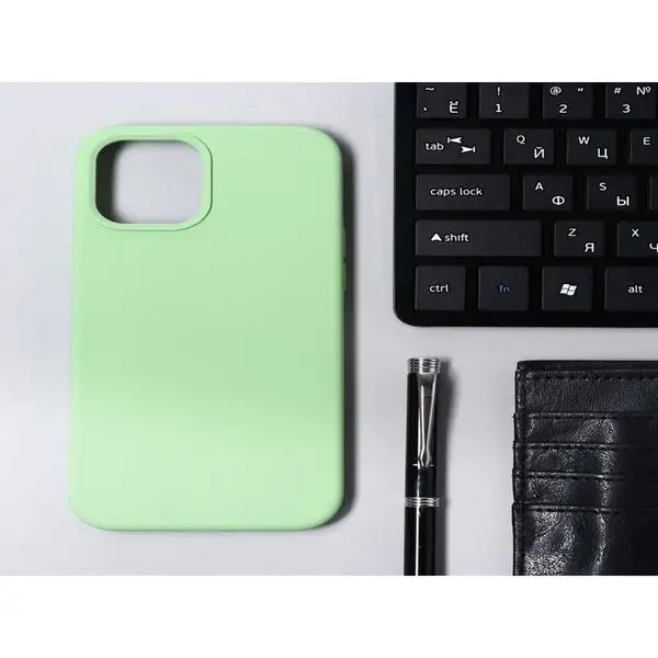 Чехол на iphone 12 Pro Max матовый мятный