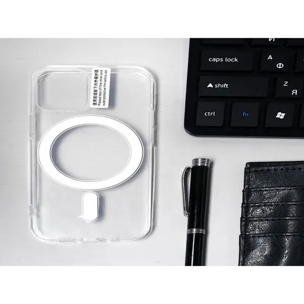 Чехол на iphone 12 mini, MagSafe, пластик, прозрачный