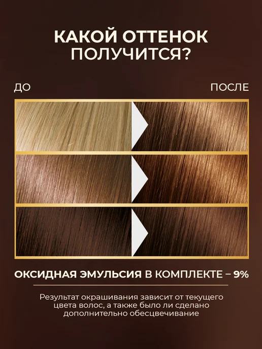 Only Bio Стойкая крем краска для волос Золотистый каштан 5.3, золотой, фото 3