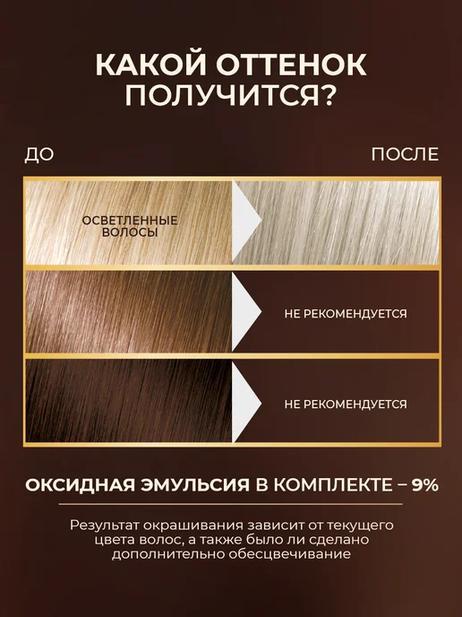 Only Bio Стойкая крем краска для волос Пепельный блонд 9.1, белый, фото 3