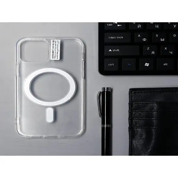 Чехол на iphone 12/12 Pro MagSafe пластик прозрачный