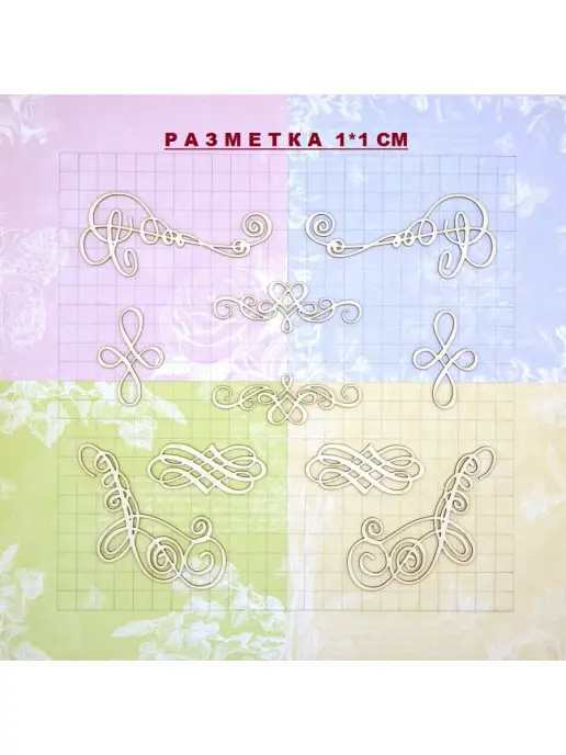 Scrapbooking Star Чипборд 051 - Завитки, узоры, бежевый, фото 3