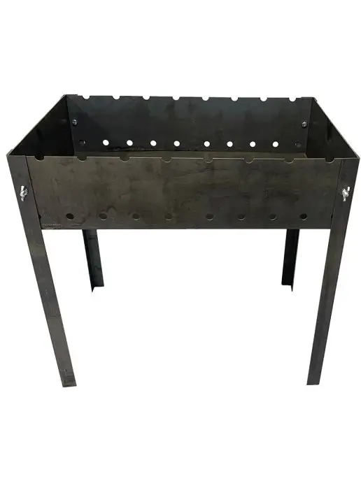 BarbecueHome Разборный Мангал для Шашлыка + Шампура, Опахало и Перчатки, серый, фото 7