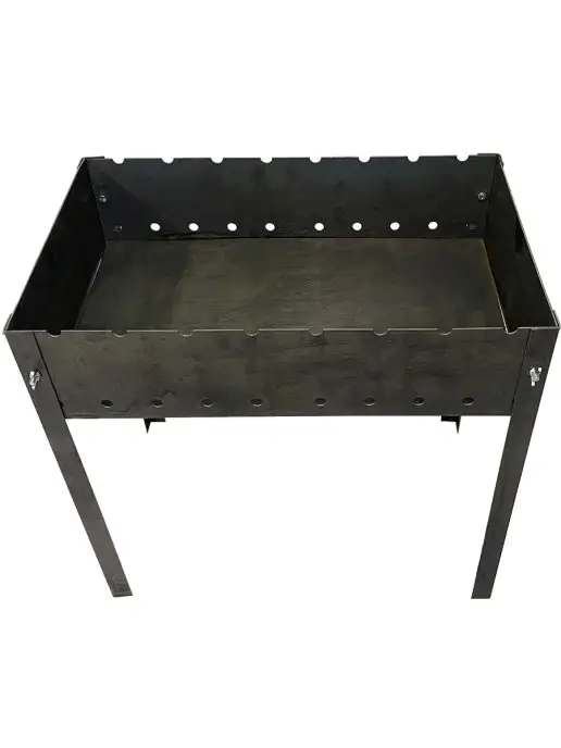 BarbecueHome Разборный Мангал для Шашлыка + Шампура, Опахало и Перчатки, серый, фото 8