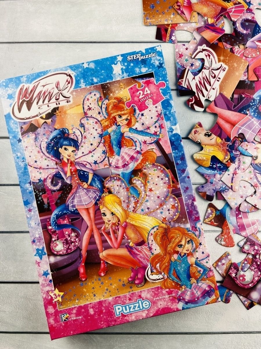 Пазл Step Puzzle Rainbow Maxi Winx - 2 (91229), 35 дет.. Клуб пазл. Пазлы Омск клуб.