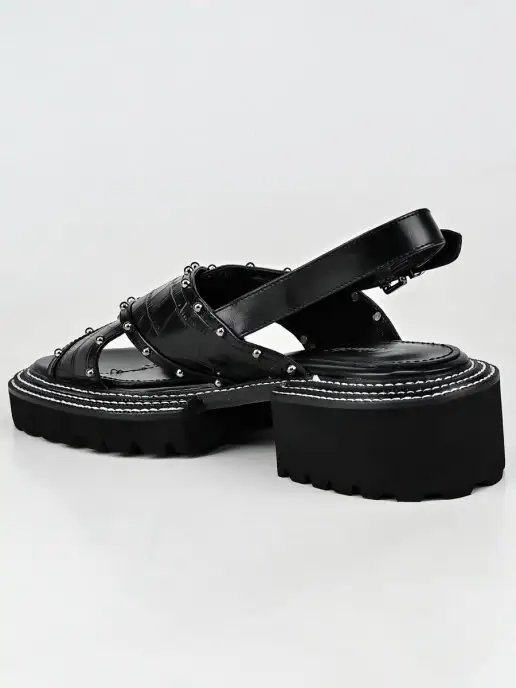 Mainila Shoes Босоножки женские летние на платформе натуральная кожа, черный, фото 3