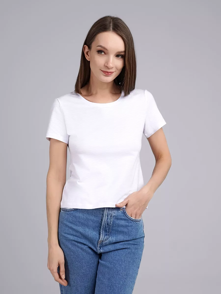 Футболка базовая однотонная в рубчик CLEVER WEAR 74810798 купить за 865 ₽ в  интернет-магазине Wildberries