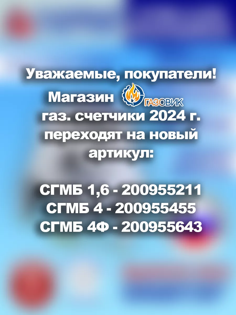 Счетчик газа СГМБ 1.6 Счетприбор Газовик 74822169 купить в  интернет-магазине Wildberries