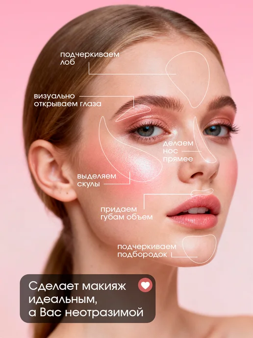 AVON Хайлайтер для лица и тела, персиковое сияние, розовый, фото 7
