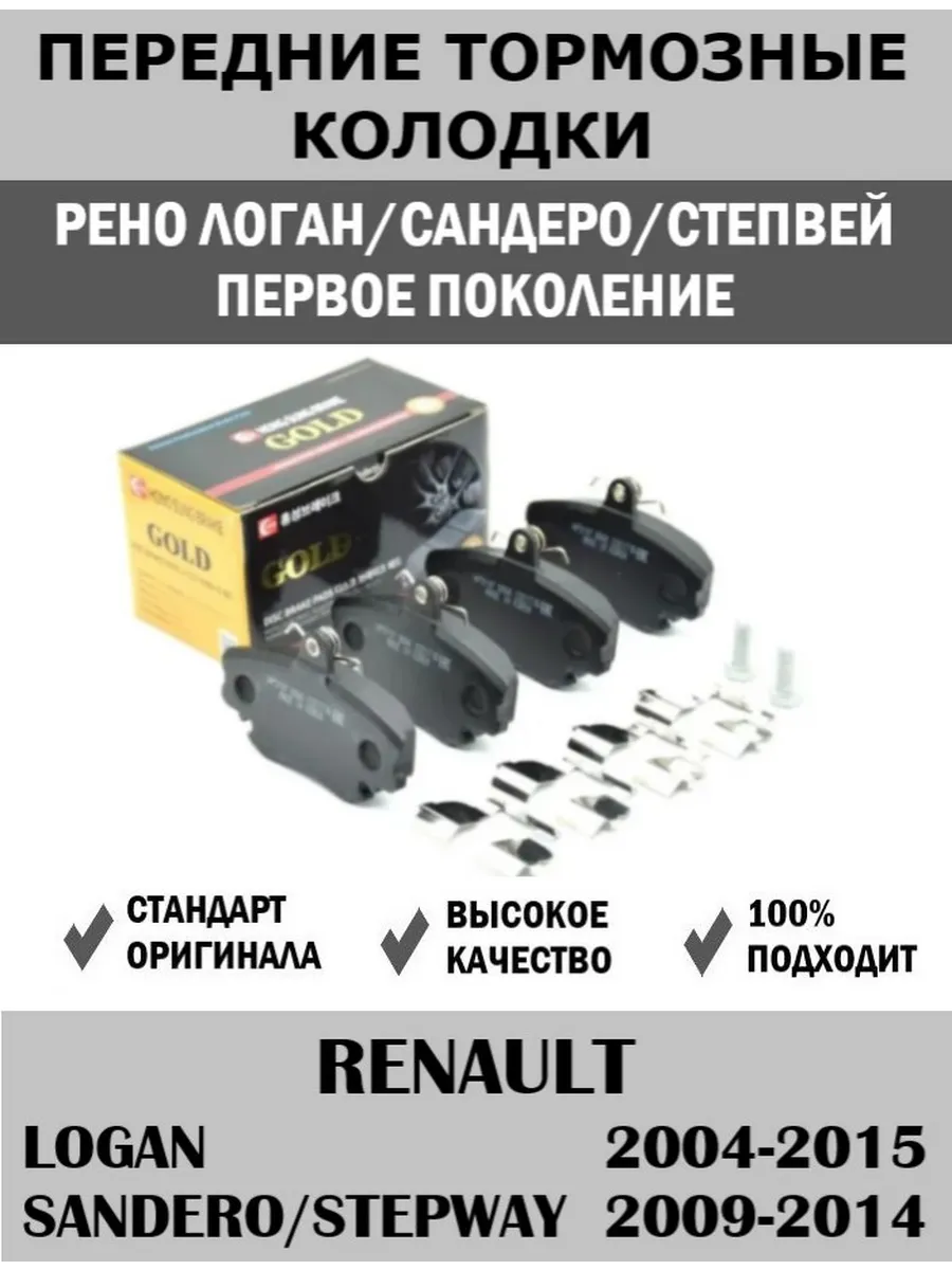 Тормозные колодки передние RENAULT Logan/Sandero/Stepw -2013