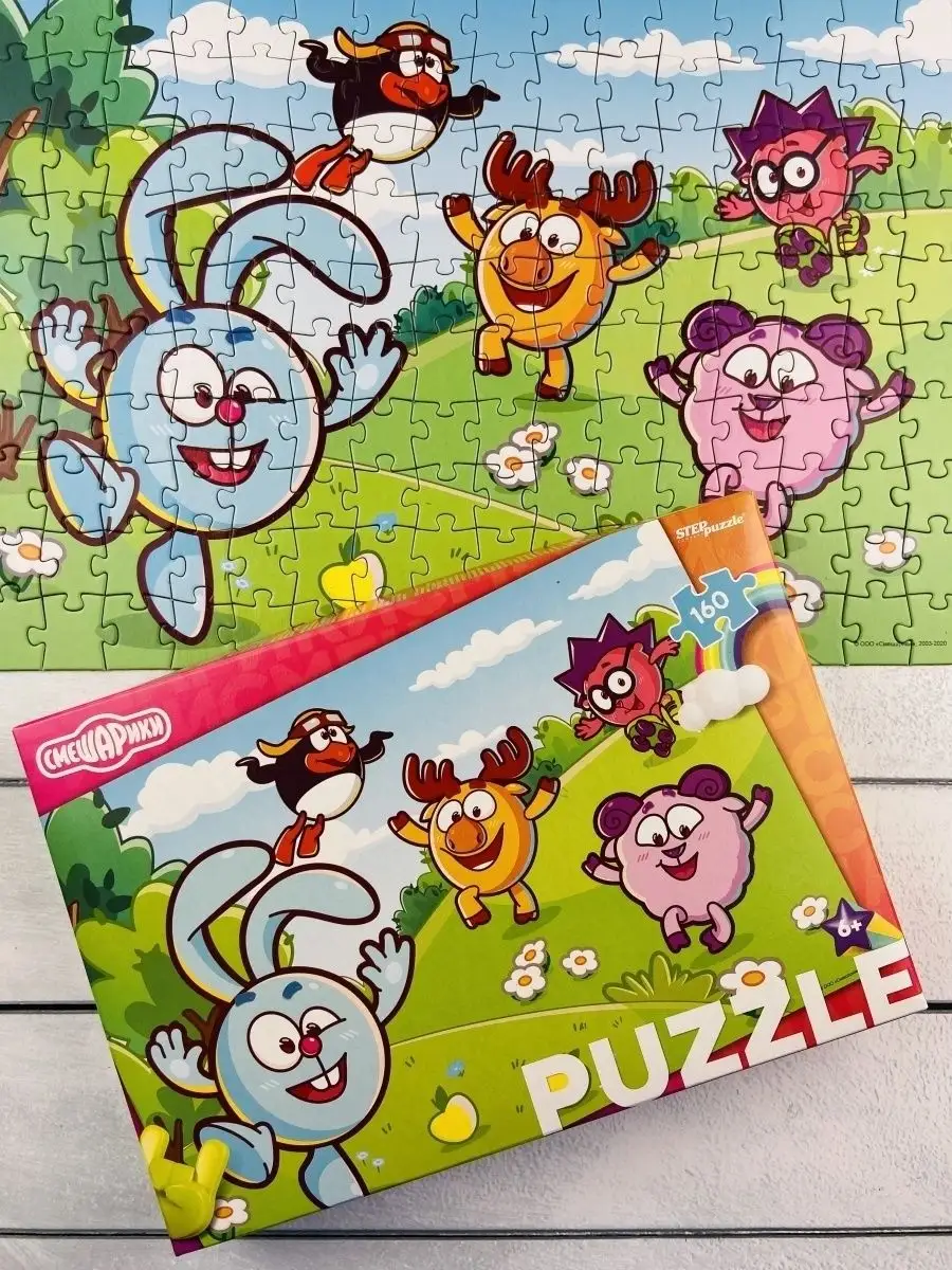 Пазл Смешарики 160 Мозаика Игра Крош Нюша Мультик Паззл Step Puzzle  75007655 купить за 356 ₽ в интернет-магазине Wildberries