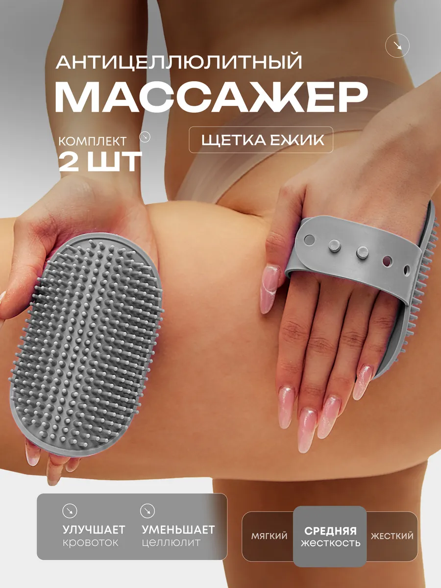 Массажер антицеллюлитный массажная щетка ежик варежка