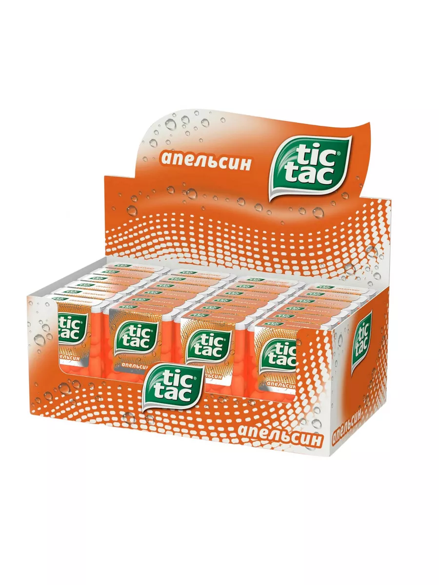 Драже Тик Так со вкусом апельсина, 24 упаковок по 49 г Tic Tac 75101529  купить в интернет-магазине Wildberries