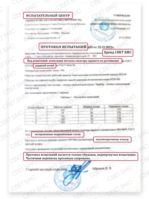 СВЕТ БМС Секатор ручной с усиленным механизмом, красный, фото 5