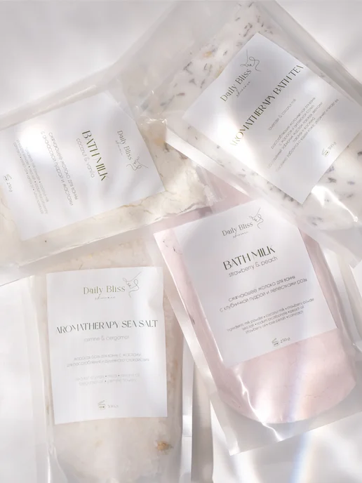 Daily Bliss skincare Морская соль для ванны с эфирным маслом жасмина и бергамота, вариант, фото 6