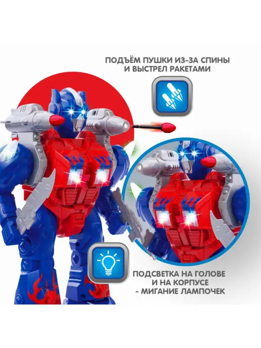 Bondibon Большой робот интерактивная игрушка для мальчиков, вариант, фото 2