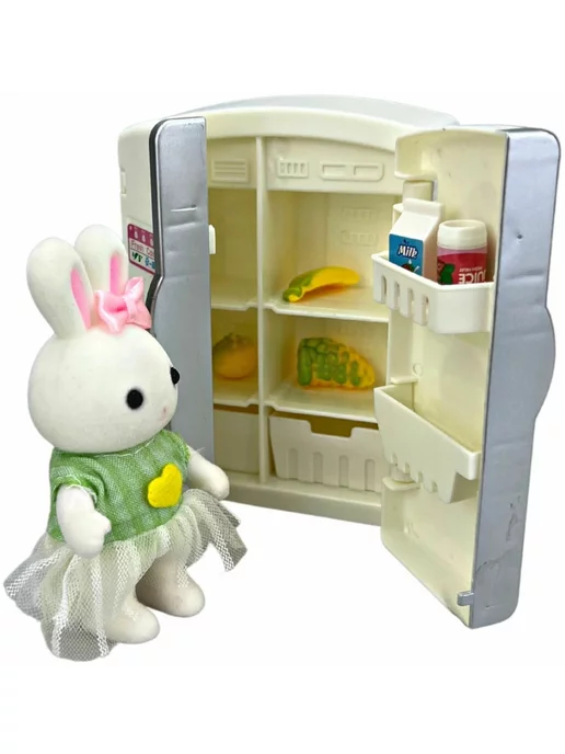 ESSA TOYS Зайчик с мебелью Кухня столовая, розовый, фото 7
