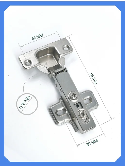 MF Furniture hardware Петля мебельная накладная с доводчиком Clip-on 4 шт, 4 шт, фото 6