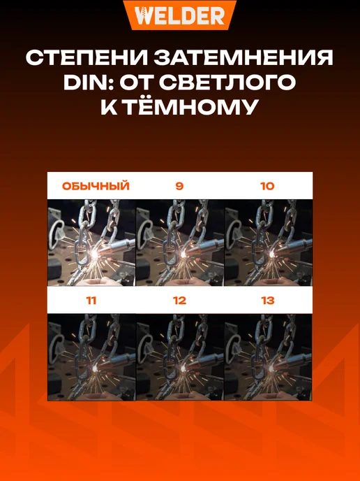 WELDER Сварочная маска хамелеон Ф7, черный, фото 5