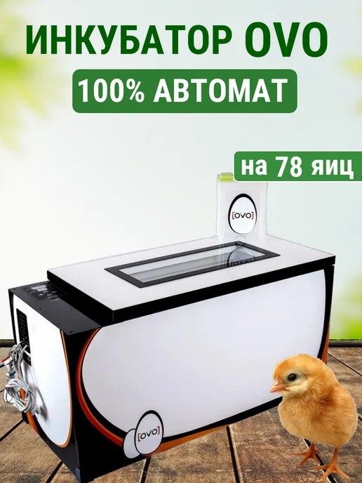 Подворье Инкубатор OVO на 78 яиц (100% автомат), белый