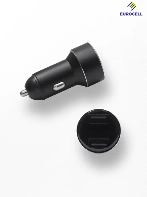 Eurocell Автомобильный Блок Питания USB Double metal, вариант, фото 2