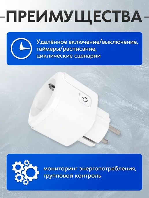 tuya Умная WiFI розетка 16 ампер (работает с Алиса), вариант, фото 2