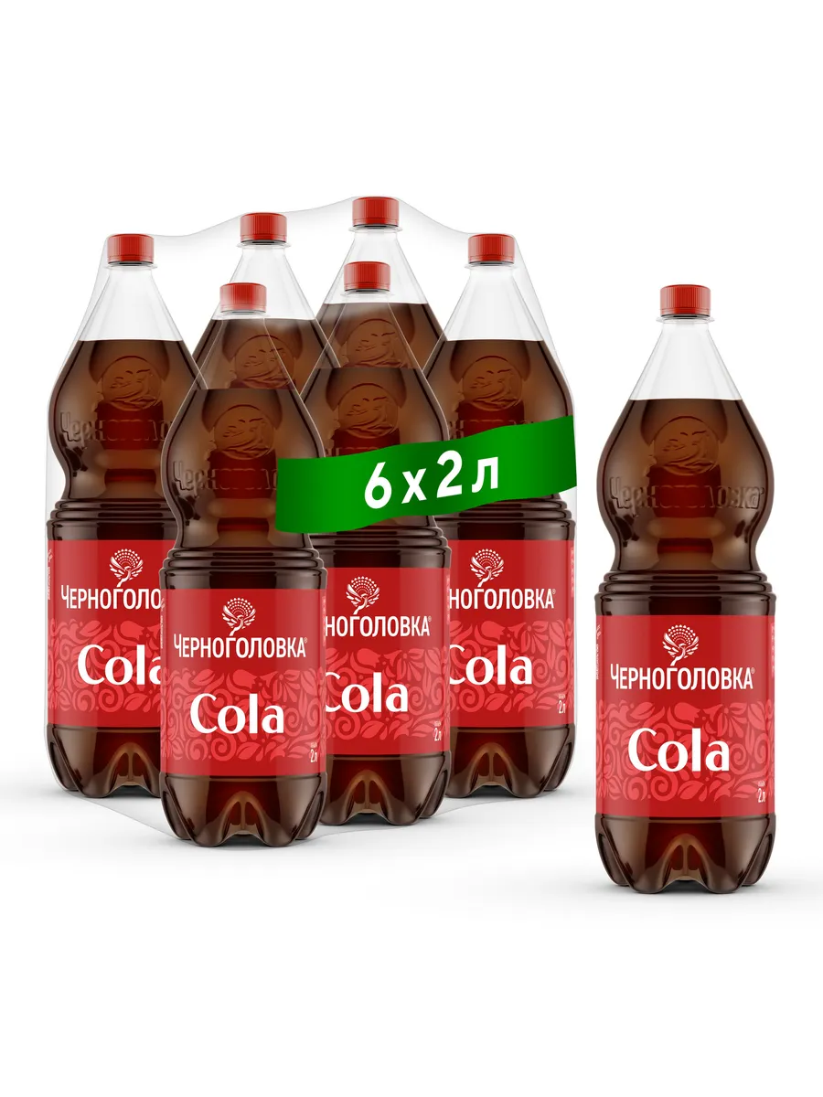 Лимонад "Кола" газированный, 2 л х 6 шт