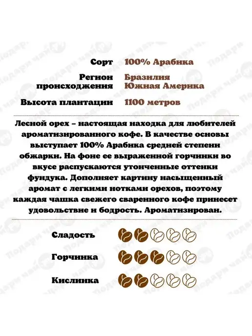 Подари чай Зерновой Кофе Лесной Орех, вариант, фото 2