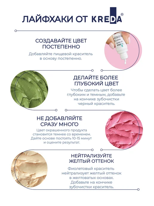 Kreda Пищевой краситель кондитерский для торта выпечки крема 10 мл, 10 мл, фото 8