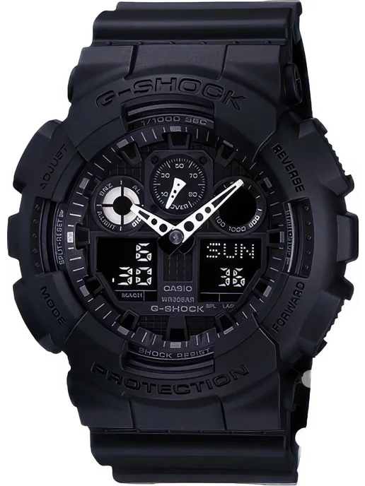 Casio Часы G-Shock GA-100-1A1, черный, фото 2