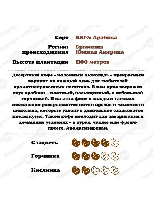 Подари чай Зерновой Кофе Молочный Шоколад, вариант, фото 2