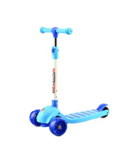 URAL TOYS Самокат трехколесный детский от 1,5 лет для мальчика, голубой
