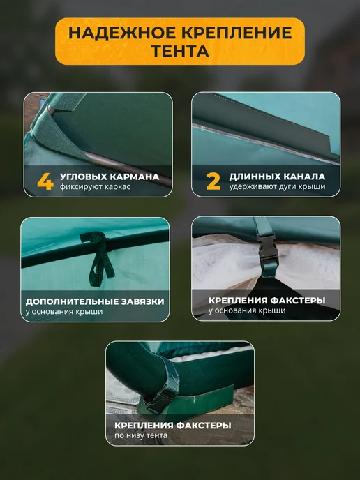 JEONIX Тент с сеткой для качелей Мадрид (221х146х170см) коричневый, 221x146x170 см, зеленый, фото 4